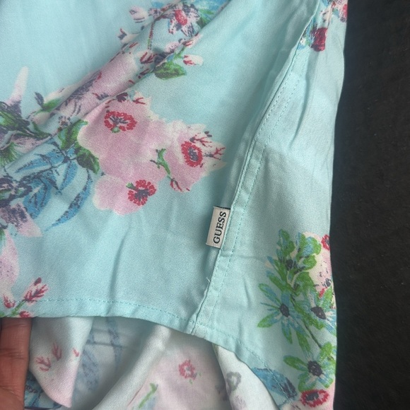 New GUESS Eco Rayon Wild Orchid Shirt SZ L - Picture 14 of 15